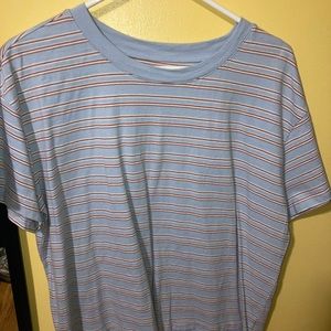 Lot of 2 Brand New Striped Xl Cropped T-shirts